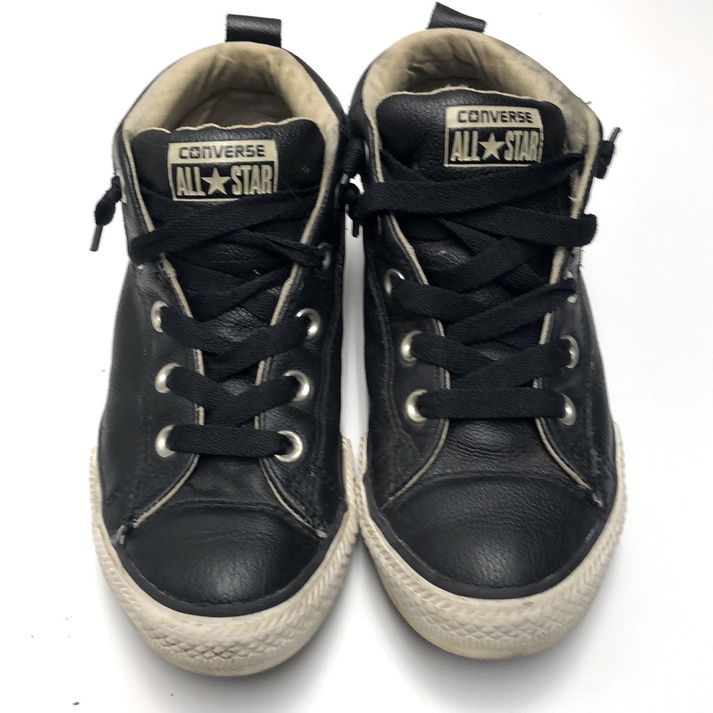 SOLD     Boys black converse All star shoes size 3.5